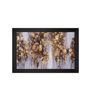 Soyut Şekiller Motifli Kanvas Tablo 50 x 70 cm Siyah Çerçeve