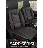 Ssangyong Tivoli 2019  Aracınıza Uyumlu Siyah Kırmızı Sarp Serisi Bel Destekli Kılıf (Karışık)