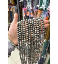 Gri Jasper Taşı Gri 8mm Doğal Taş Dizi
