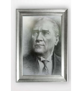 Gümüş Çerçeveli Atatürk Tablo cv658
