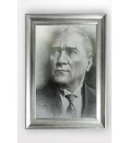Gümüş Çerçeveli Atatürk Tablo cv658