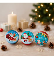 3 Adet Yılbaşı Metal Kutuda Noel Baba Kokulu M