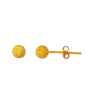 Kumlu 22 Ayar Altın Top Küpe 6 mm.