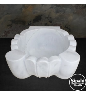 Sipahi Marble Afyon Beyaz Oluk Dizayn Mermer Kurna