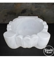 Sipahi Marble Afyon Beyaz Oluk Dizayn Mermer Kurna