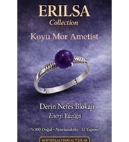 Sertifikalı Derin Nefes Blokajı Yüzüğü – Koyu Mor Ametist Ayarlanabilir İnce Kasa Balık Kova Yengeç (Çok Renkli)