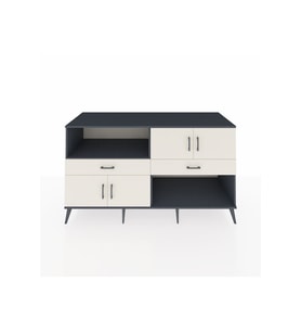 Kronos Konsol 3 Raflı 2 Çekmeceli 4 Kapaklı 176x59x99 Antrasit-Aytaşı