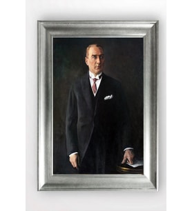 Gümüş Çerçeveli Atatürk Tablo a802