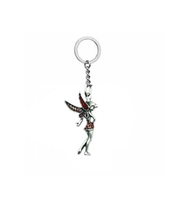 Kırmızı Tinkerbell Figürlü Unisex Metal Anahtarlık – Masalsı ve Fantastik Aksesuar