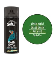 Selsil Rainbow Akrilik Sprey Boya ÇİMEN YEŞİLİ 400 ml. - RAL6010