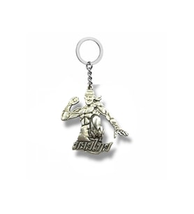Mücadeleyi Yanında Taşı – Maskeli Muay Thai Dövüşçü Unisex Metal Anahtarlık