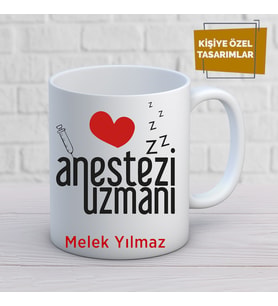Anestezi uzmanı özel tasarık kupa bardak
