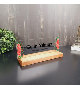 Kişiye Özel Modern Tasarımlı Masa İsimliği