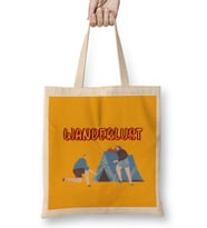 funny Travel gift design lover-Trippin Wanderlust Journey Adventurer Vacation Bez Çanta Uzun Saplı