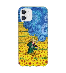 Iphone 11 Uyumlu Vincent Van Gogh Tasarımlı Şeffaf Telefon Kılıfı