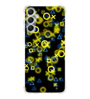 Samsung Galaxy A34 Uyumlu Köşe Korumalı Antişok Kapak Semboller Tasarımlı Şeffaf Silikon Kılıf