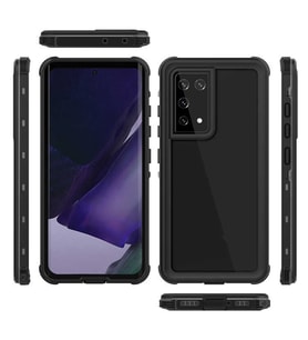 Galaxy S21 Ultra Kılıf 1-1 Su Geçirmez Kılıf (Siyah)