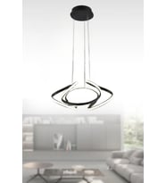 Zenio Sarkıt Led Avize - 4 Farklı Renkli Şık Sarkıt Ledli Avize (Siyah)