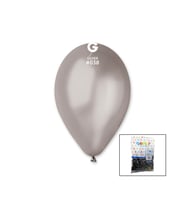 GM-110-38 METALİK - GÜMÜŞ BALON 11&amp;apos;&amp;apos; - 28CM - 100 PARÇA (5343)