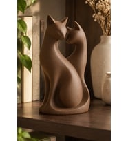 Kedi Çifti Biblo — Minimalist Dekorasyon