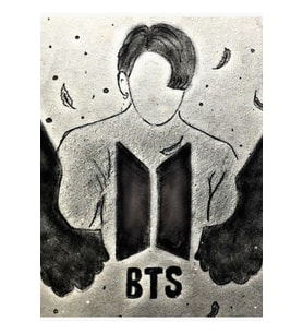 Güney Koreli Erkek Grubu Için - Bts Hayranları. 1 Tablo Ahşap Poster Dekoratif Kod176