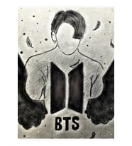 Güney Koreli Erkek Grubu Için - Bts Hayranları. 1 Tablo Ahşap Poster Dekoratif Kod176