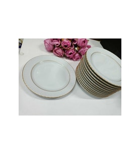 Yaldızlı Mat Pasta Tabağı 20 cm, 6'lı set, şık ve zarif tasarım