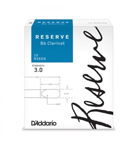 D'Addario DCR1030 Reserve Bb Klarnet Kamışı No: 3.0 (Profesyonel) - 10'lu Paket  Tutarlı Performans ve Zengin Ses Rengi