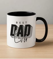 BK Gift Babalar Günü Tasarımlı Siyah Kupa Bardak-1, Babalar Günü Hediyesi, Babaya Hediye, Erkeklere Özel Hediye