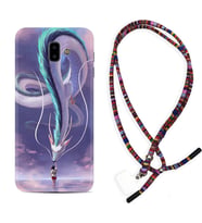 Samsung J6 Plus J7 Prime J7 Pro M20 Kılıf Boyun Asklı Rasta Silikon Kız ve Ejderha 1742
