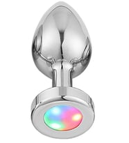 Fastieshop Led Işıklı Çelik  Plug - Orta Boy (Metal)