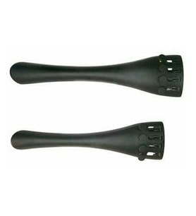 Valencia CETP5034 3/4 Boy Çello Kuyruğu - Tailpiece (Aksesuar/Yedek Parça)  Hafif Metal Alaşım, 4 Adet Entegre Fiks Yuvası ve Dayanıklı Siyah Kaplama