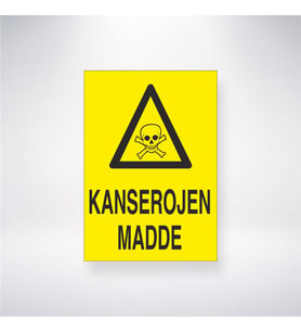 Kanserojen Madde 21x28 Arkası Yapışkanlı Levha