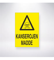 Kanserojen Madde 21x28 Arkası Yapışkanlı Levha