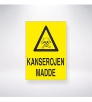 Kanserojen Madde 21x28 Arkası Yapışkanlı Levha