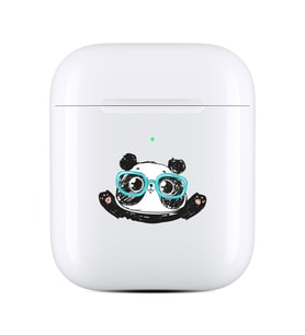 Kulak İçi Kulaklık Uyumlu Kılıf Hd Kapak Desenli Panda Glass