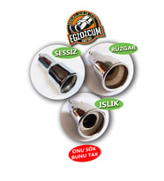 60 mm. 3 Lü Vidalı nikelaj uç takımı sessiz/rüzgar sesli/ıslık sesli tak-sök