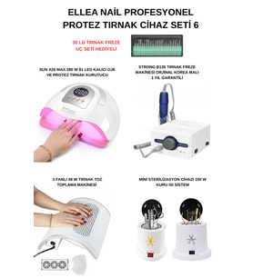 Protez Tırnak Cihaz Seti Strong B135 & Tırnak Toz Toplama & x26 Max UV 81 LED & Mini Sterilizatör