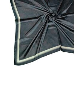 Ebruli Kristal Bulut Desenli Eşarp 90x90 cm (Siyah)