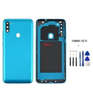 Samsung Galaxy M11 - SM-M115 FULL Kasa Arka Kapak Takım MAVİ - TAMİR SETİ