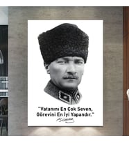 Atatürk Makam Panosu Mustafa Kemal Kanvas Tablo (8 Farklı Ölçü)