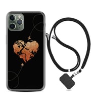 Apple iPhone 11 12 13 14 Pro Max Kılıf Boyun Askılı Silikon Plane Heart 1721