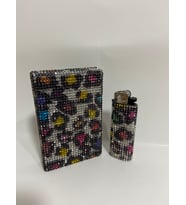 Taşlı sigara kutusu ve çakmak (Kısa Slim)