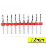 PCB Mikro Karbür CNC Matkap Ucu 10lu Set 1,80mm Tungsten 18 Shank