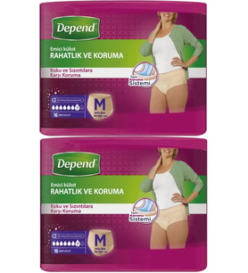 Depend Emici Külot Hasta Bezi Avantaj Pk Orta Kadın 32 Adet