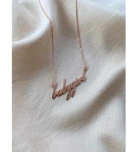 Kişiye Özel 925 Ayar Gümüş Babygirl Kolye