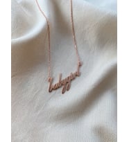 Kişiye Özel 925 Ayar Gümüş Babygirl Kolye
