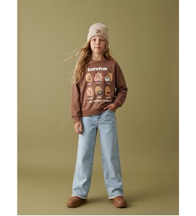 LCW Kids Mavi Wideleg Kız Çocuk Jean Pantolon