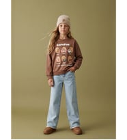 LCW Kids Mavi Wideleg Kız Çocuk Jean Pantolon