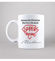 Anneler Günü Tasarımlı Kupa Kişiye Özel